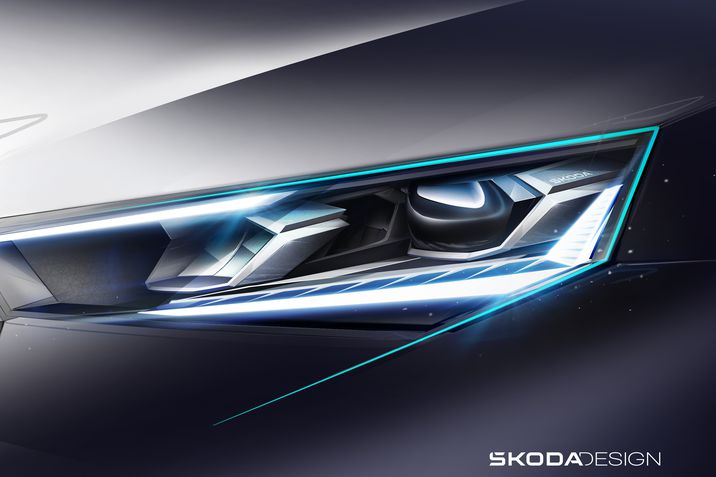 Vázlatrajzokon az új Škoda Scala és Kamiq formai részletei